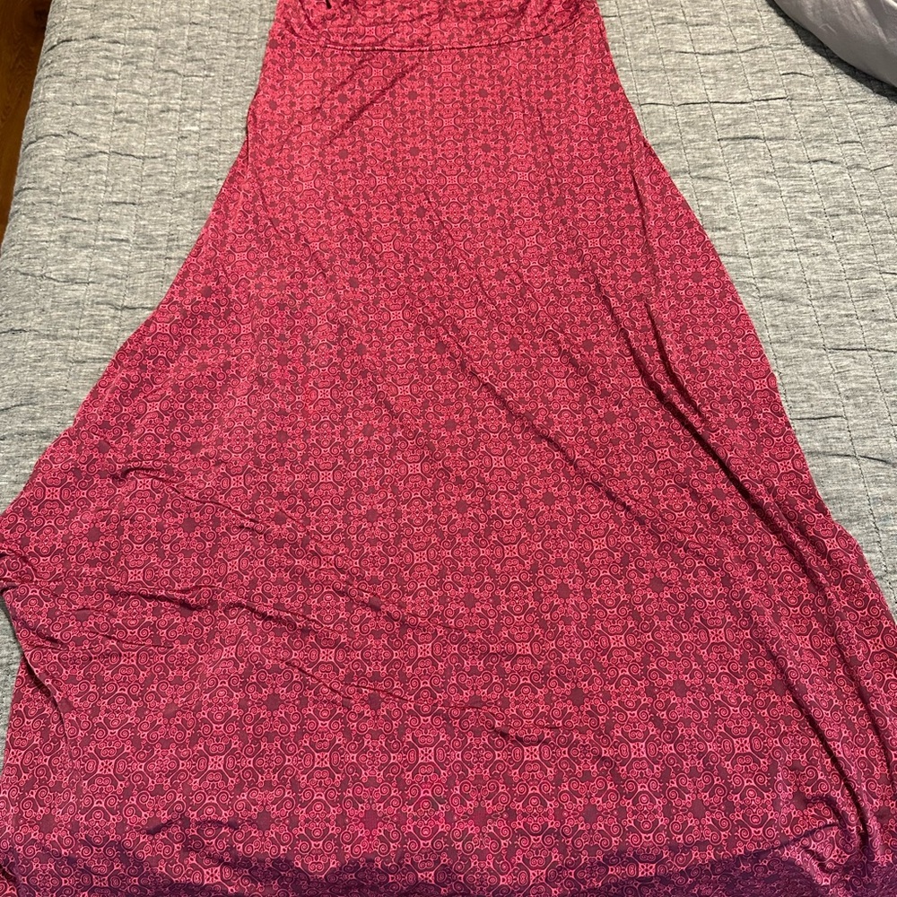 Pink Patterned Maxi Dress